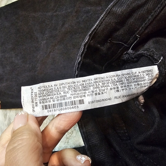 Zara Women’s Black High Rise Skinny Jeans Size 8 Button Fly 100% Cotton - Picture 5 of 9